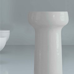 lavabo centro stanza , scarico parete o a terra ,lavabo colonna