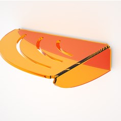 Mensola Arancio angolare con asole tassello Dea
