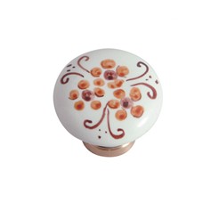 Pomello in ceramica ø31 con fiori