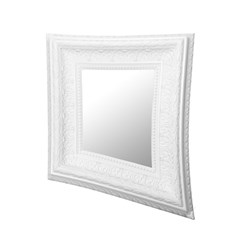 Specchio riflessi in resina bianco