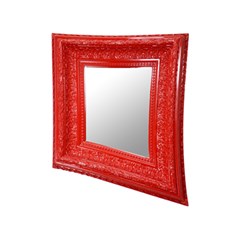 Specchio riflessi in resina rosso