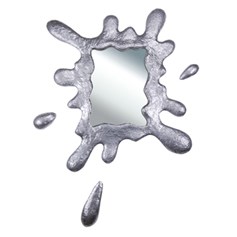 Specchio splash in resina cromo