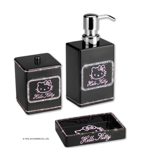 Set accessori bagno Hello Kitty  Strass-Black