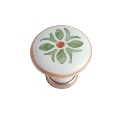 Pomello in ceramica ø31 con fiore
