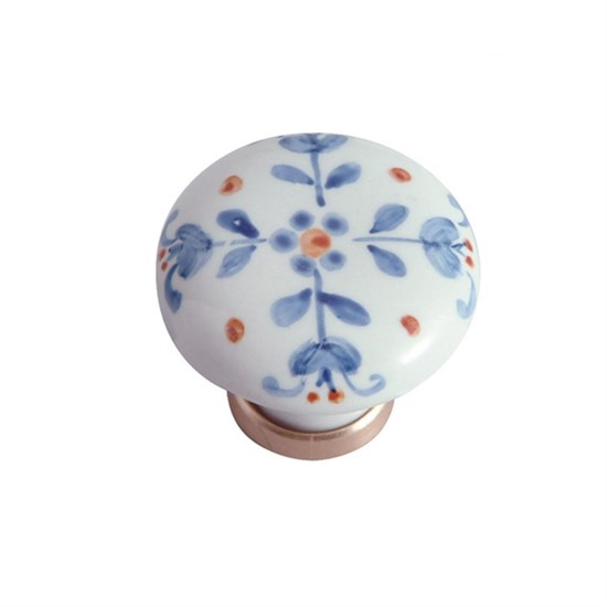 Pomello in ceramica ø31 con fiore
