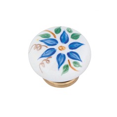 Pomello in ceramica ø35 con fiore 