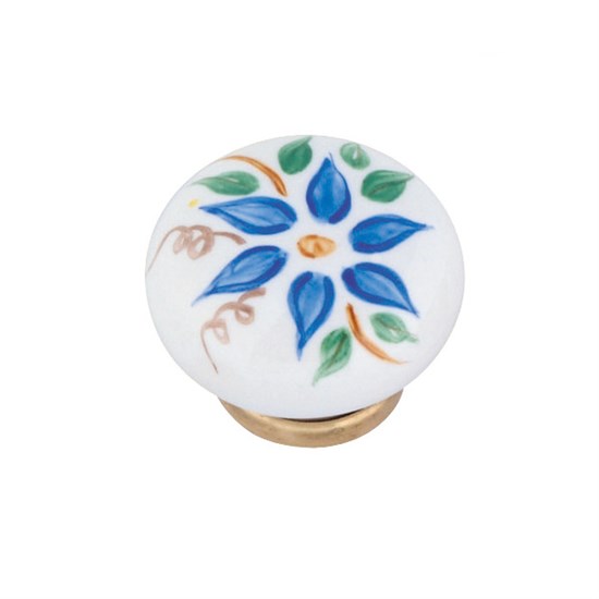 Pomello in ceramica ø35 con fiore 