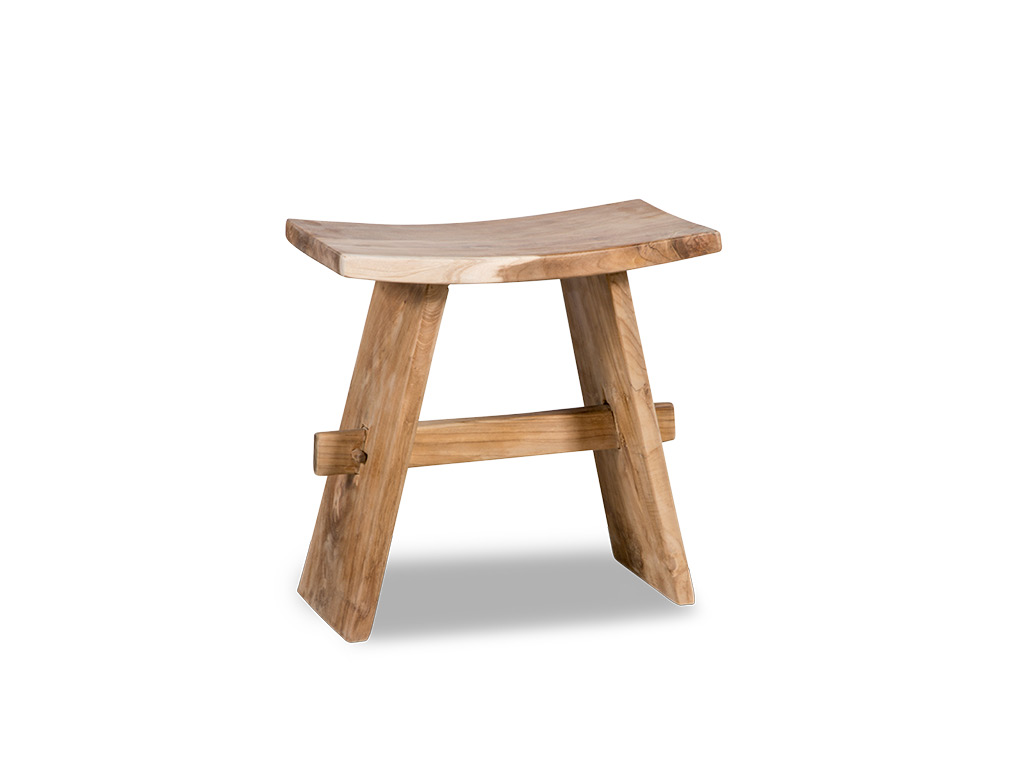 Sgabello di design realizzato con seduta in legno massello su struttur –  Wanos Wood & Design