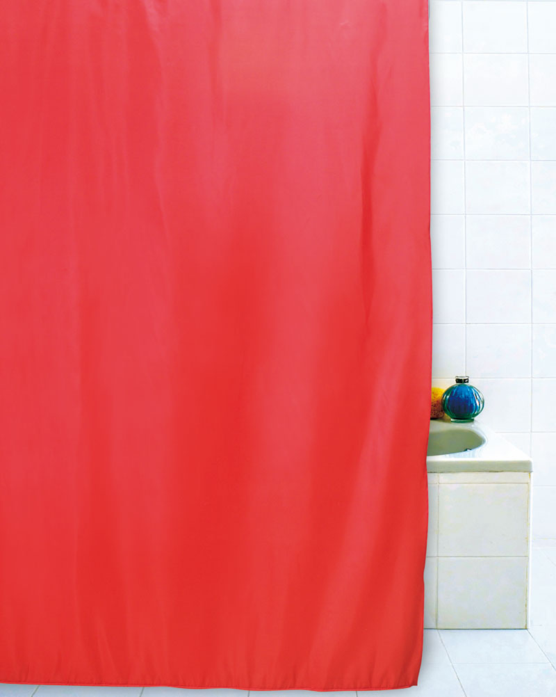 180 x 200 cm Colore: Blu/Rosso Tenda Doccia in Tessuto Spirella 10.16736 Clipperi 